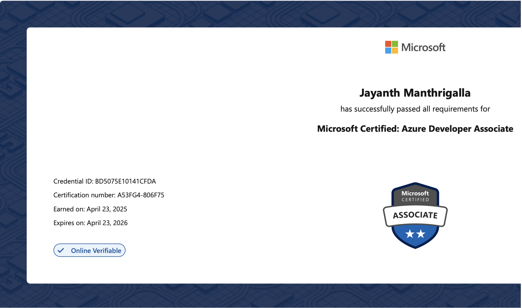 Azure Developer